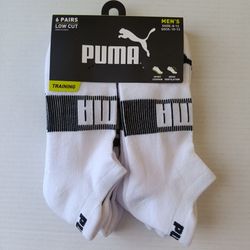Puma 6 Pairs Men's Low Cut Socks