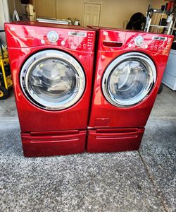 LG front load washer dryer set