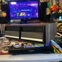 Two  Vintage 80s VHS Tape Holder 2 Drawer  Wood Grain Storage Organizer