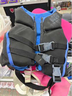 Blue and Black Life Vest