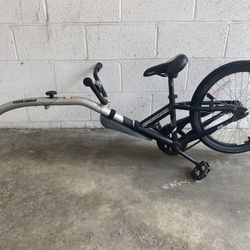 Pull along trailer bike