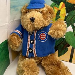 Vtg Chicago  Cubs Plush Teddy Bear Player