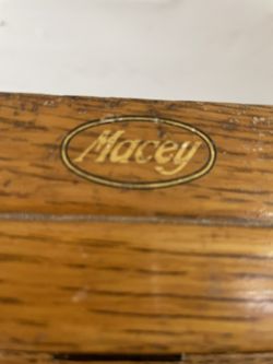 Antique  Oak  MACEY File Cabinet