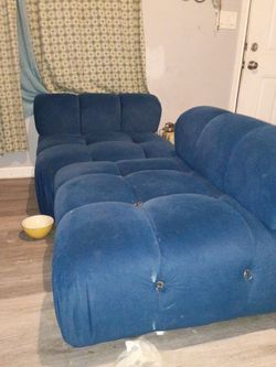 Sectional royal blue