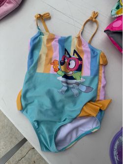 Toddler girl swim suits, beach purse, Disney Luggage