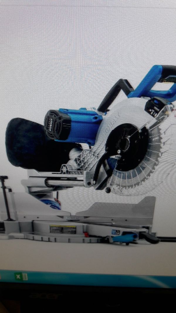 Kobalt 12 inch dual bevel sliding laser compound miter saw for Sale in