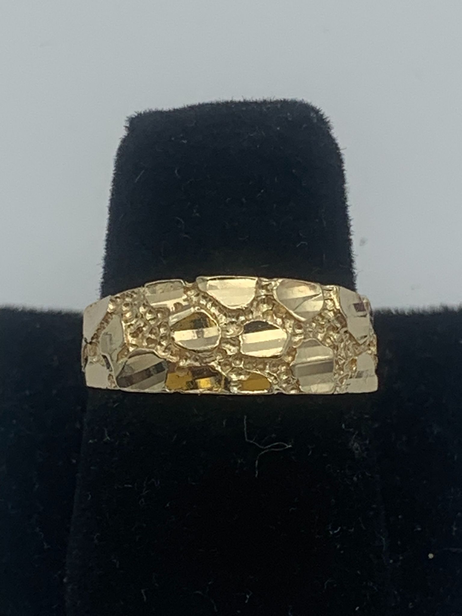 Gold nugget ring #29622