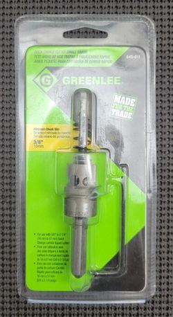 Greenlee 645-011 Quick Change Carbide-Tipped Arbor 3/8" Shank
