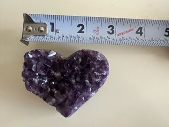 Amethyst Druzy Crystal Heart – Natural Purple Crystal Cluster