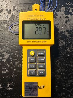 FISHER BRAND TRACEABLE THERMOCOUPLE TEMPERATURE PROBE GAUGE SENSOR FREE BATTERIES