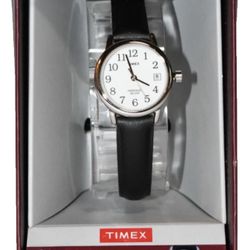 New TIMEX INDIGLO Easy Reader 25mm Leather Strap Wristwatch 2H331
