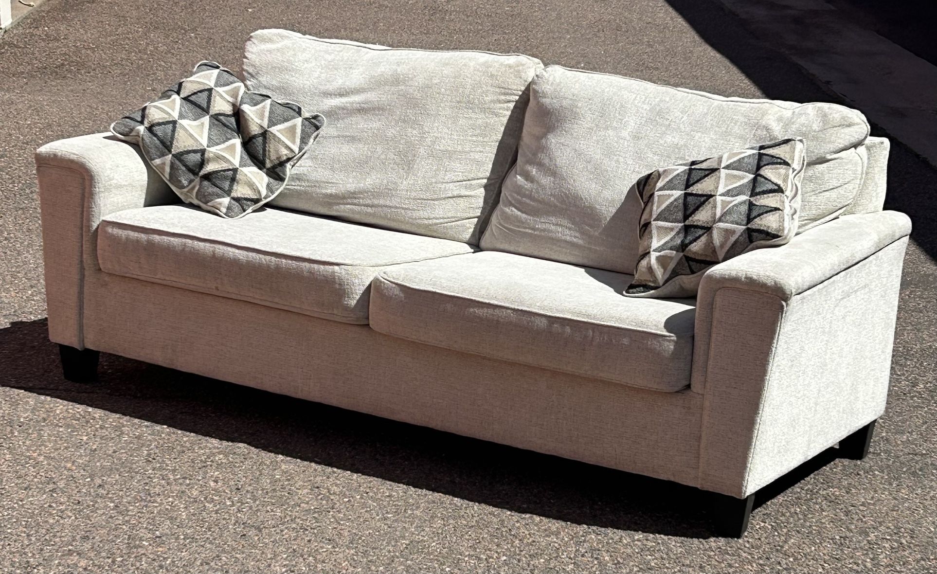 Flawless Light Gray/beige Sofa // FREE DELIVERY