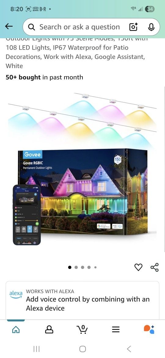 Govee Permanent Outdoor Lights, Smart RGBIC