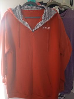 XL Red Hoodie NYCO Sweatshirt Jacket