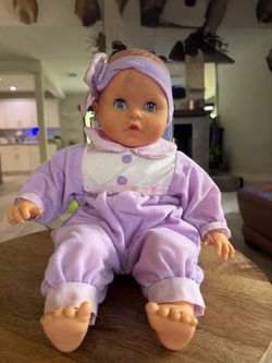 Baby Doll with Lavender Outfit – $15