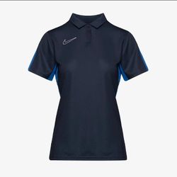Nike Soccer Dri-FIT Academy 23 Polo Shirt Blue Women's Size M DR1348-451 NWT