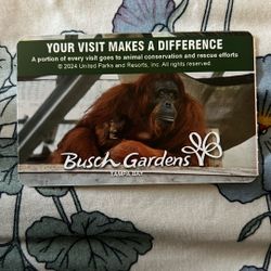 Single Day Busch Garden Pass