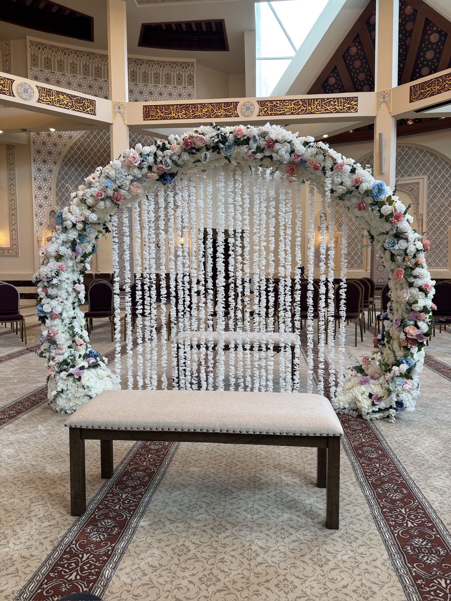 Wedding Arch Double Sided With Bench