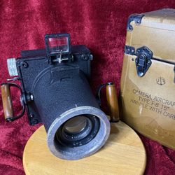 Keystone F8 US NAVY WWII Aircraft Aerial Camera 15" Wollensak Lens with Case