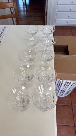 Crystal dessert or champagne glasses
