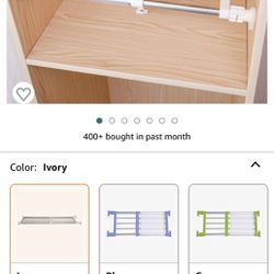 Hershii Closet Tension Shelf & Rod Expandable Metal Storage Rack Adjustable Organizer DIY Divider Separator for Cabinet Wardrobe Cupboard Kitchen Bath
