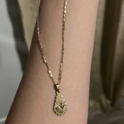 14k Gold three tone necklace