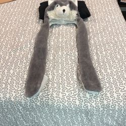 Husky Timber Wolf Cute Plush Animal Winter Hat