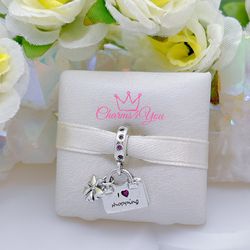 Adorable Charm 925 silver for Pandora moments bracelet.