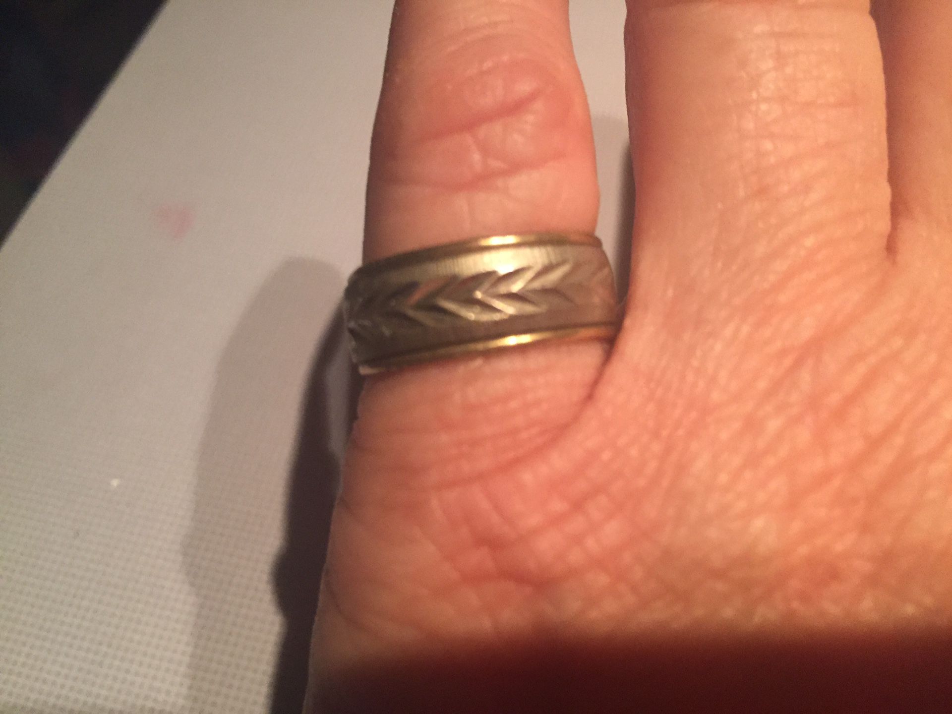 10 karat gold filled over silver ring