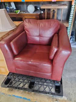 Red leather chair from the 90s