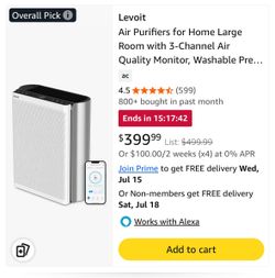 Levoit premium air purifier