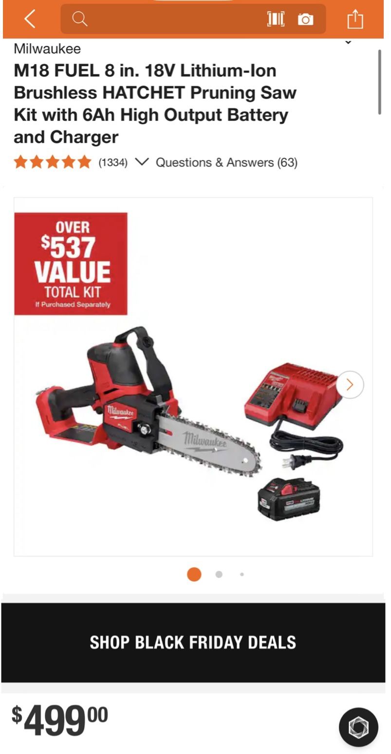 Milwaukee Brushless Hatchet Pruning Saw