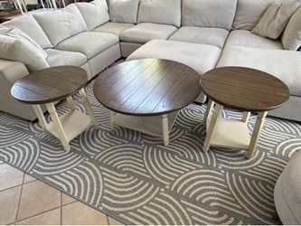 Set of Coffee Table and End Tables