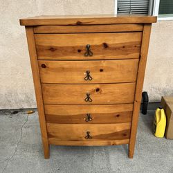 antique solid wood 5tier dresser