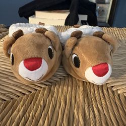 Rudolph The Red-Nosed Reindeer Slippers for Babies 6-12 Months