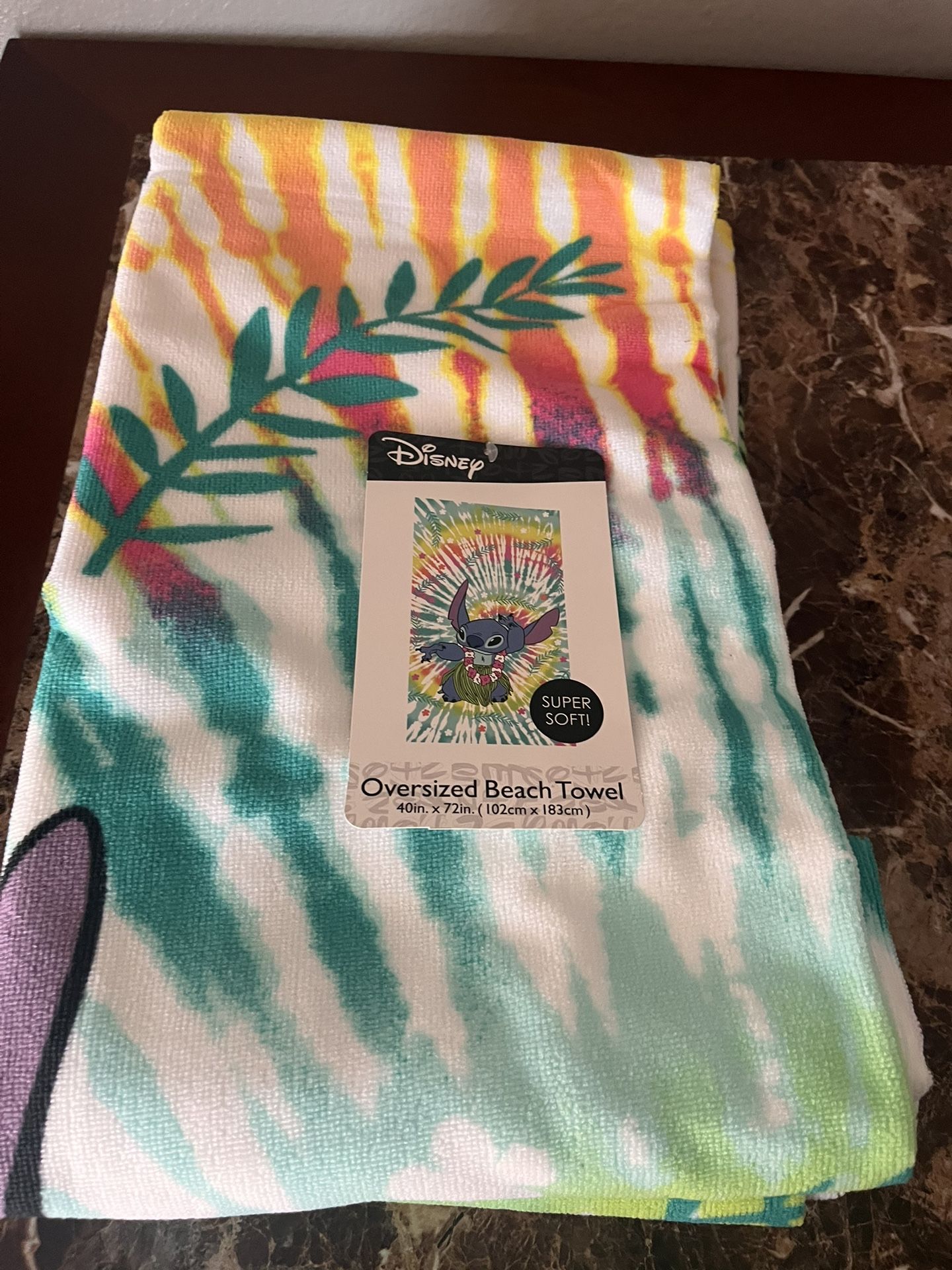 Stitch Over Size Towel Tie Dye