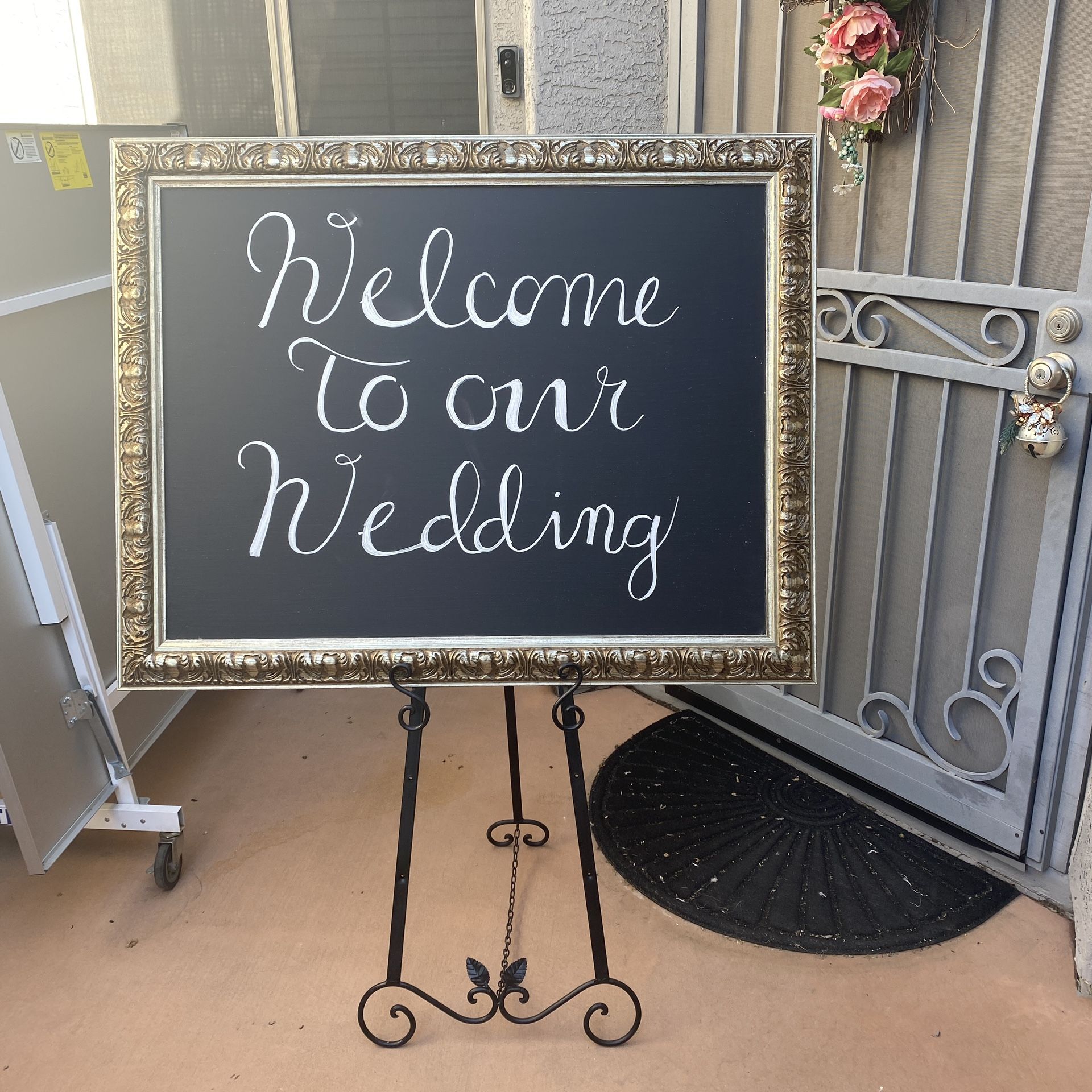 Wedding sign with stand