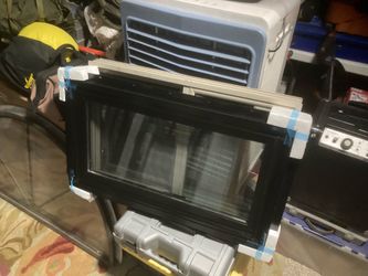 Black 32 by 18 awning window