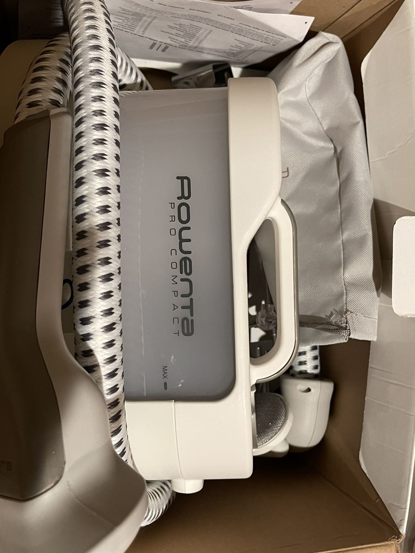 Rowenta IS1430 Pro Compact Garment and Fabric Steamer with Accessories, 1400-Watt, Gray