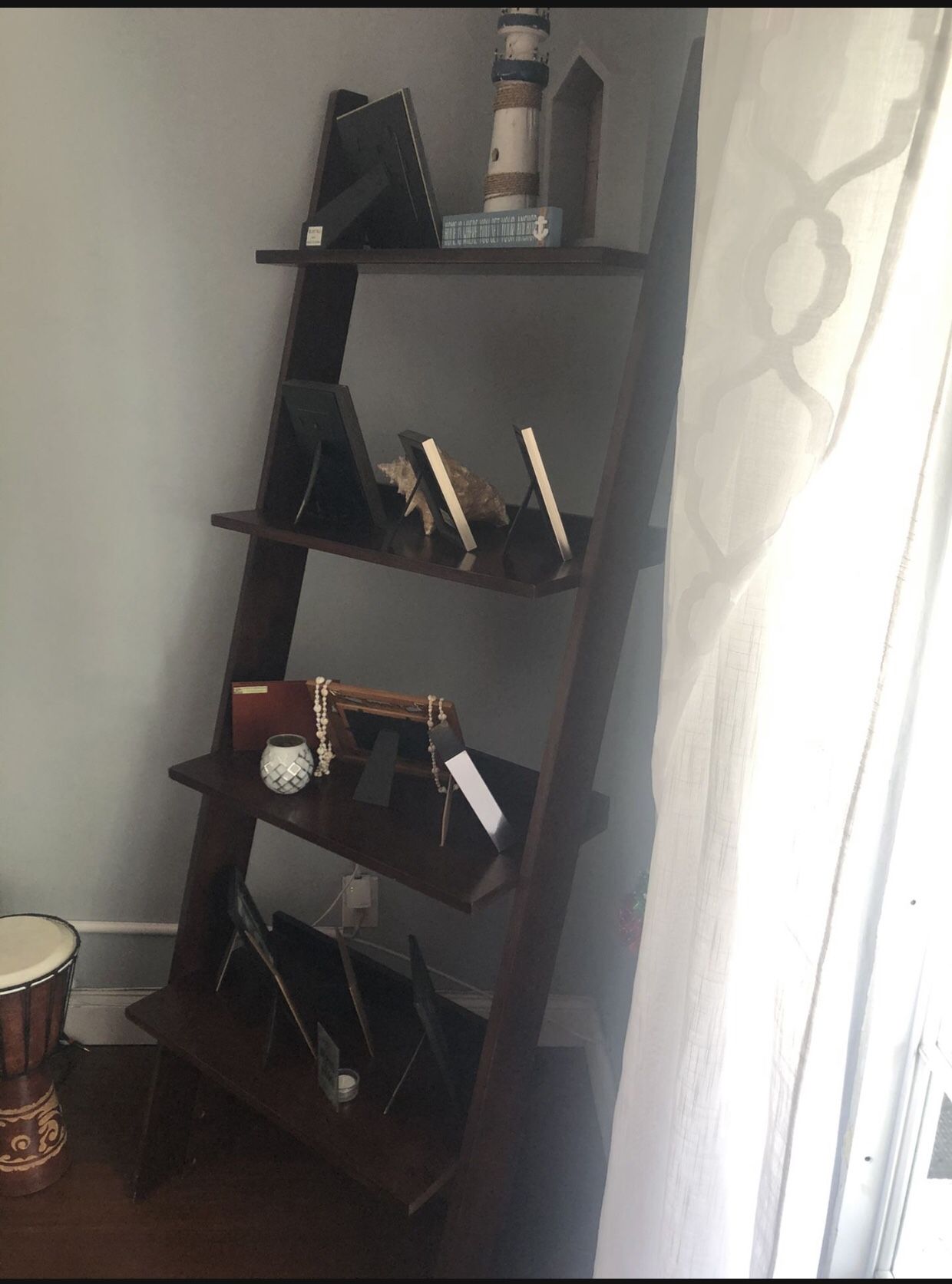 Wood Ladder Shelf