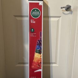 Brand New In Box 4 Foot Rainbow Christmas Tree