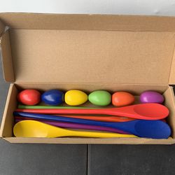 Wooden Spoon Egg Race Game for Kids Parties Picnics Lawn Game Birthdays