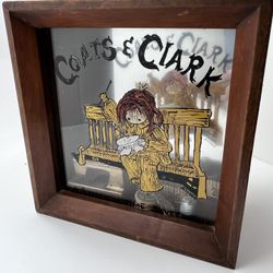 Vintage Coats And Clark Sewing Shadow Box Wall Decor