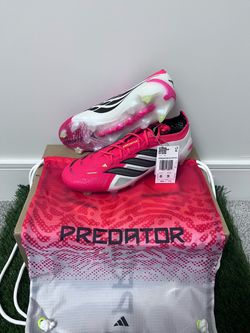 Predator  Elite Adidas fg'Lucid Red Core Black' JS0433Unisex Soccer Cleats Sz 8