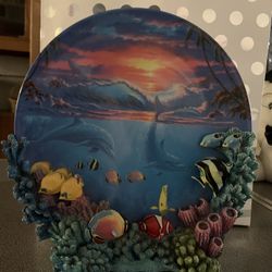 1996 Hamilton Collection Sealife At Sunset