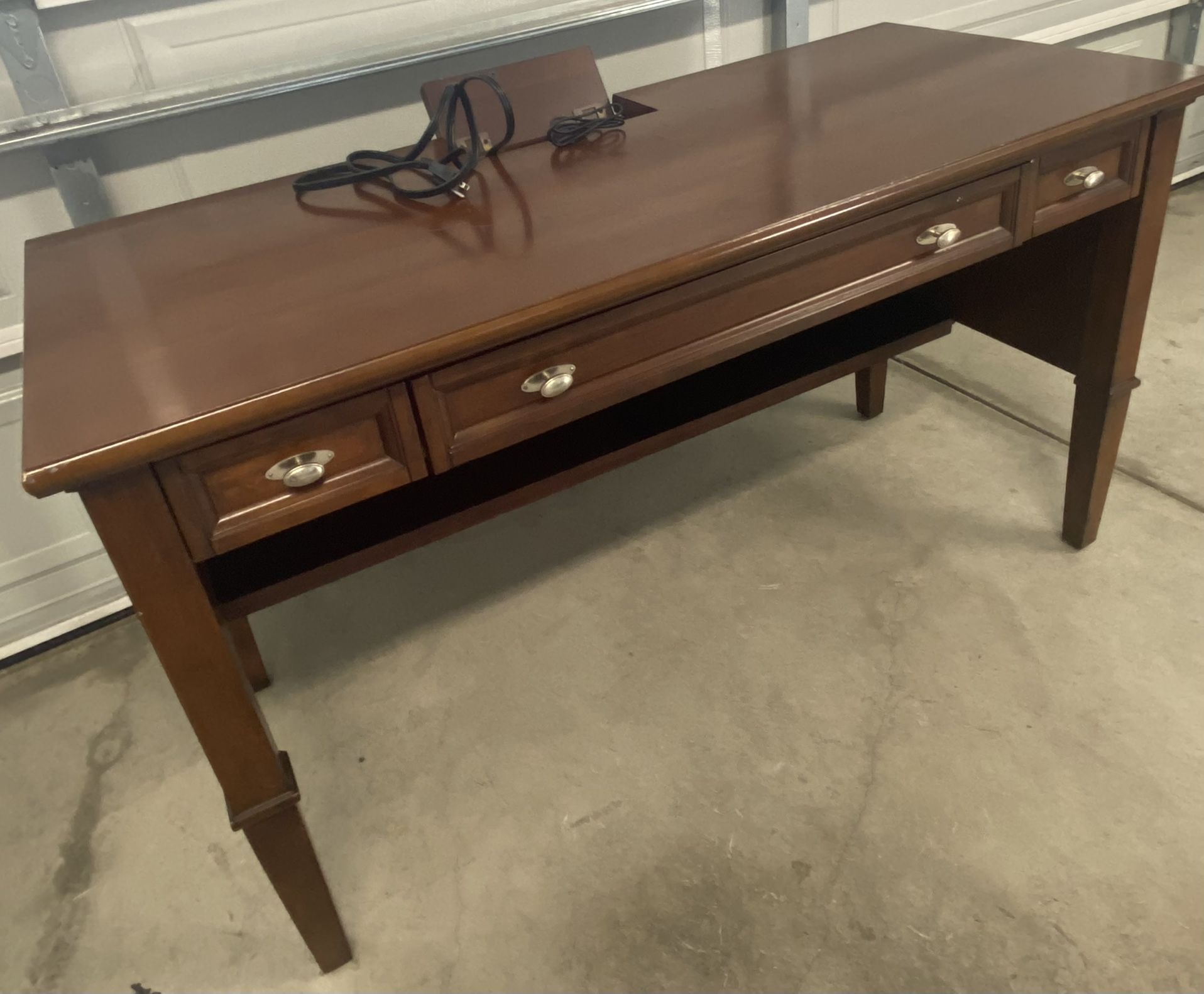 Custom Built Antique Office Desk With Chargers