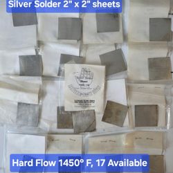 Silver Solder Sheets LOT of 17 Hard Flow, 1/4 Oz. 