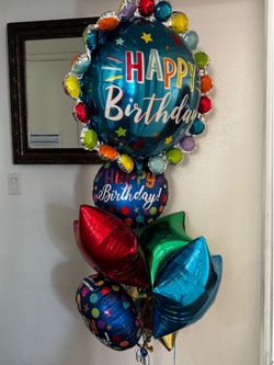 Happy birthday balloon bouquet