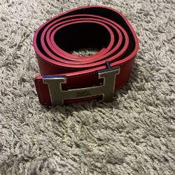 H belt buckle & Reversible leather strap 32 mm