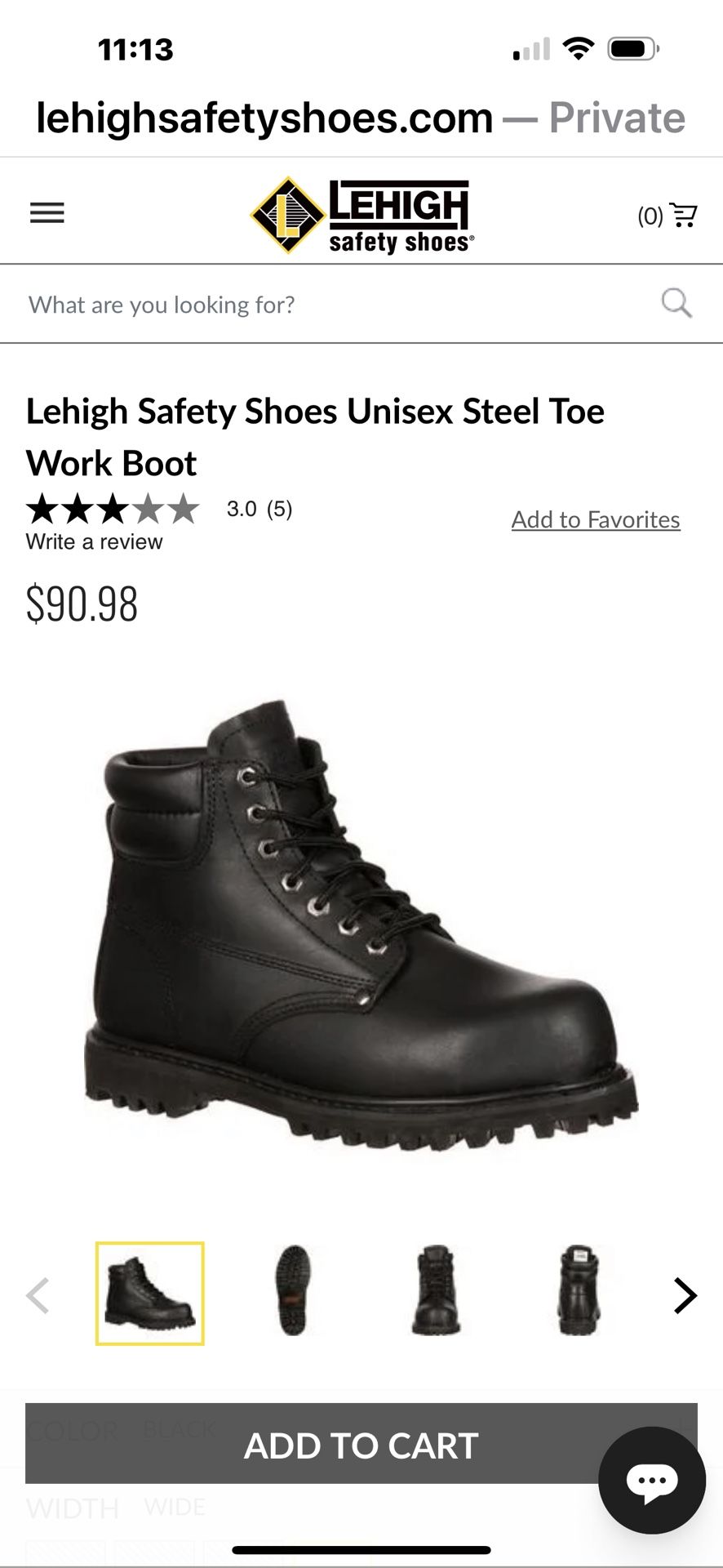 Steel Toe Work Boots